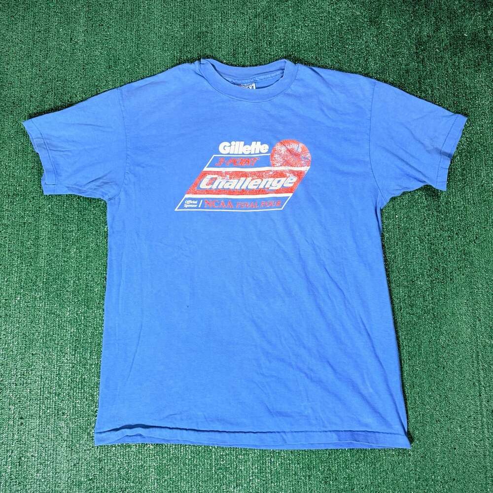 Vintage 90s Gillette 3-Point Challenge NCAA Final Four Promotional T-Shirt XL